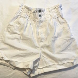H&M high waisted white cotton shorts size 4